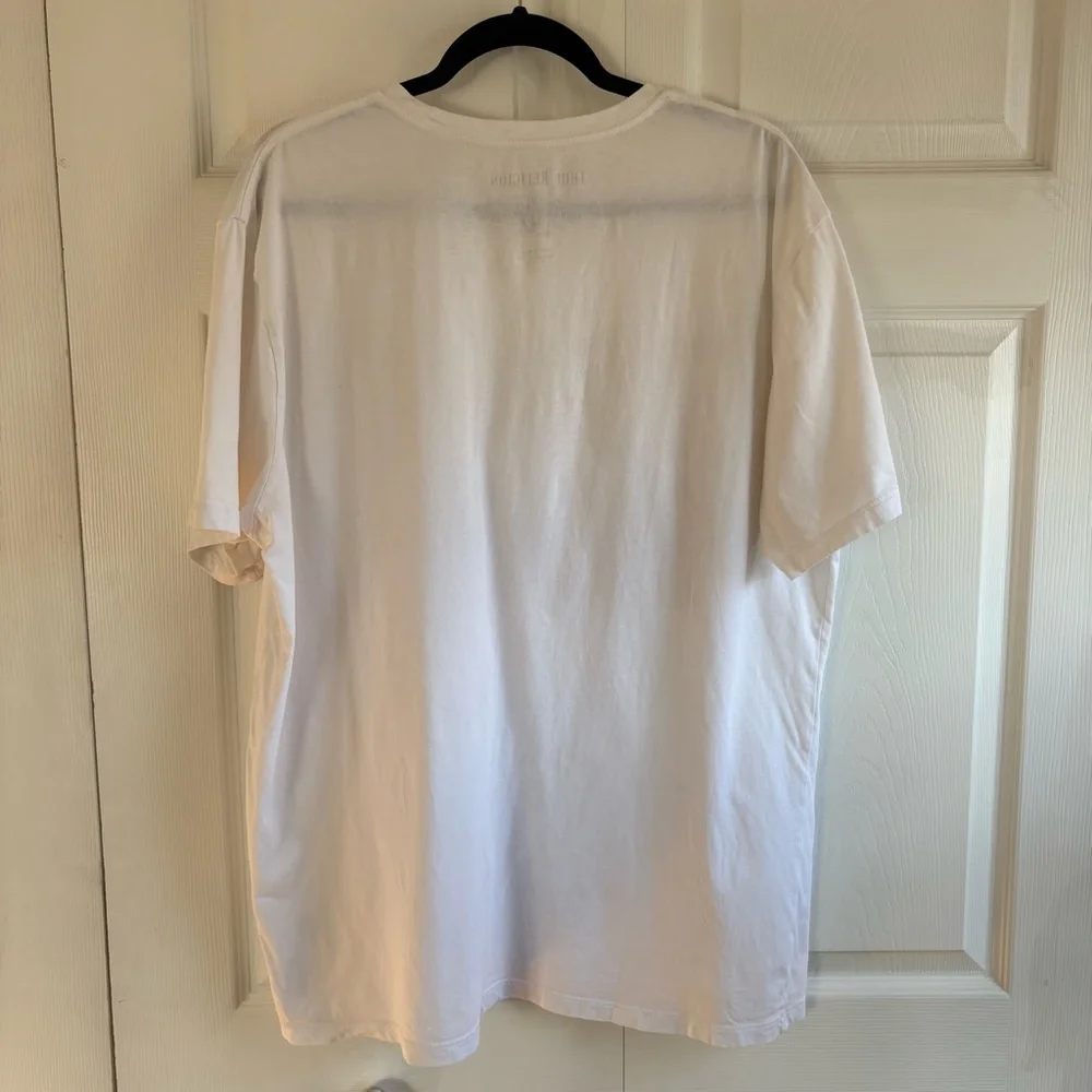 True Religion Men's‎ Snake Print Graphic Logo Tee T-Shirt White XXL Streetwear